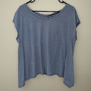 Open Back Pin Stripe Top